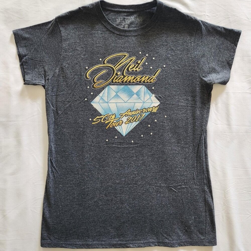 Neil Diamond 50th anniversary tour shirt 2017, women's tshirt size xl